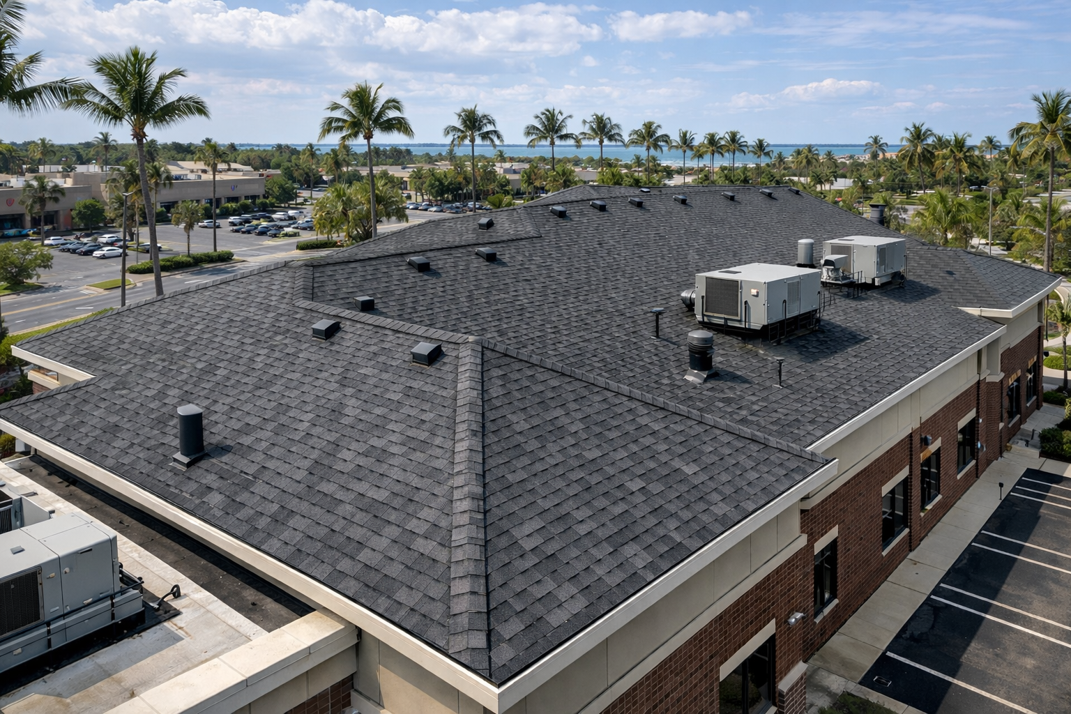 commercial shingle roof in florida