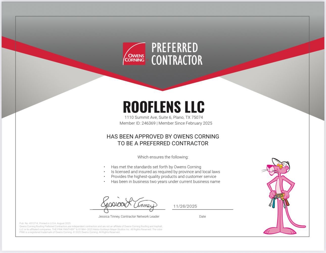 Certificate